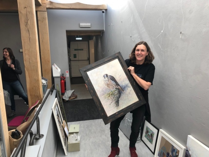 Petra Young Forestry England helping set up the gallery 