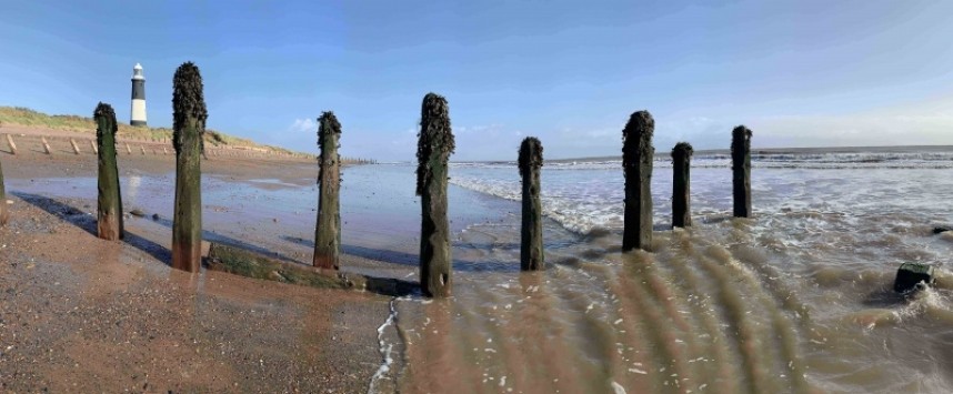  Spectacular Spurn. The Lighthouse and beach near the point October 2021 © Richard Baines