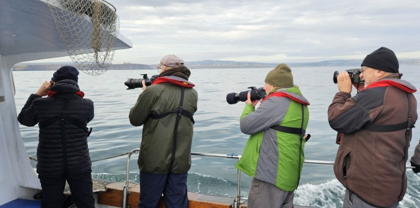  Seabird and Whale Trip guests - Staithes September 2025 