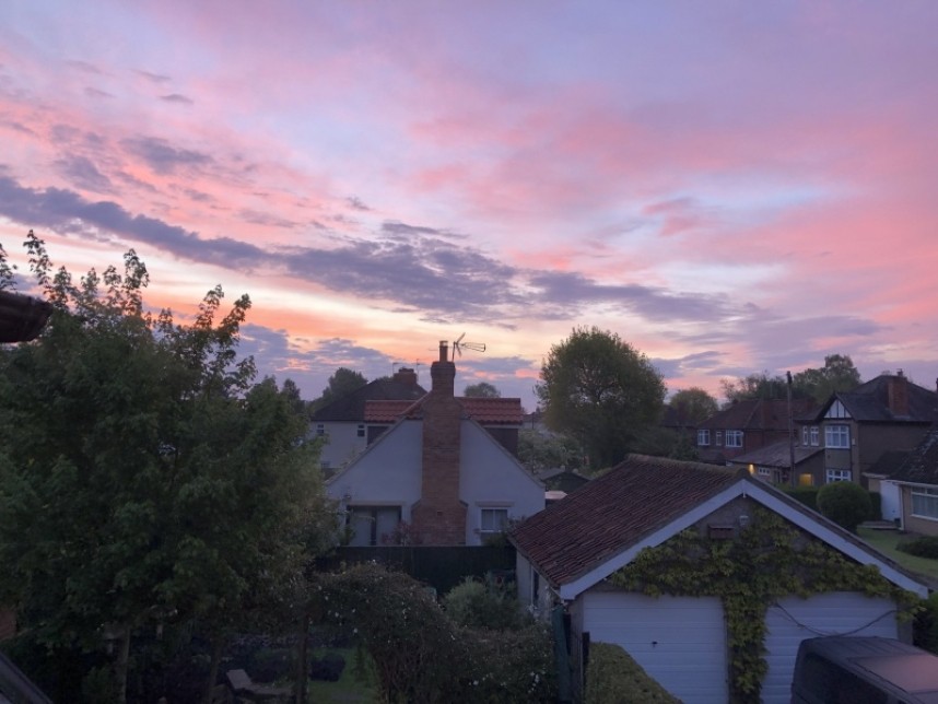  Sunrise on 3rd May 2020. A view from Richard's garden near York. 