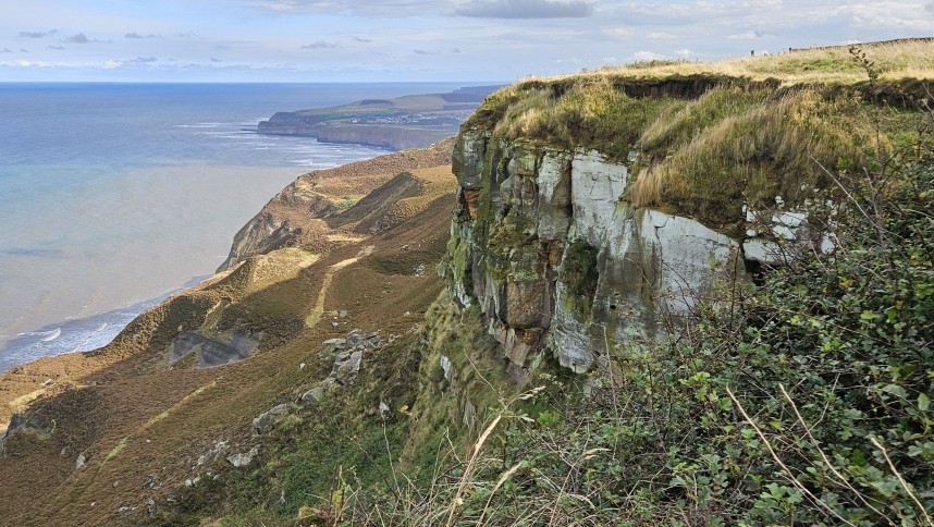  Looking north from Boulby to Staithes - September 2024 © Richard Baines