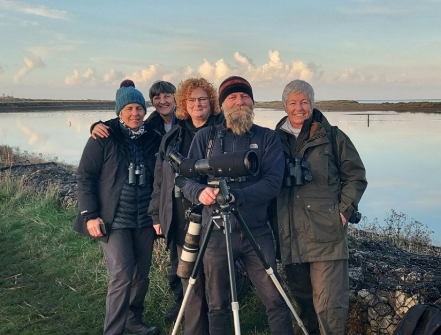  Happy guests with Mark on one of our Spurn migrant Birding Discovery Days November 2022